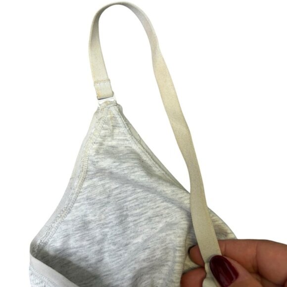 Alexander Wang Bodywear Gray/White Striped Bralette Size Medium - Picture 3 of 4